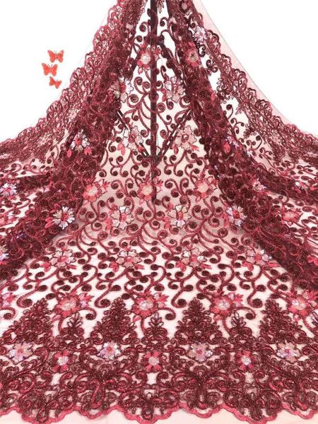 

the latest african lace fabric 2020 high-quality lace fabric with sequined nigerian evening dress mesh fj36971, Pink;blue