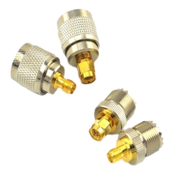 

4шт адаптер so239 / pl259 uhf jack к sma разъем rf