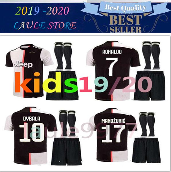 

2019 2020 dybala occer jer ey juventu home mandzukic 19 20 ronaldo uniforme da calcio marchi io juven khedira kid ock football hirt