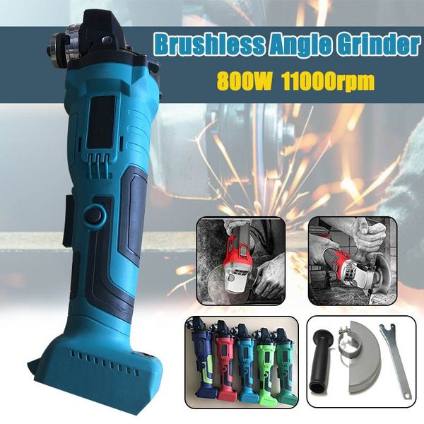 

800w 18v brushless cordless impact angle grinder 100mm without battery for home diy power tool cutting grinding machine polisher