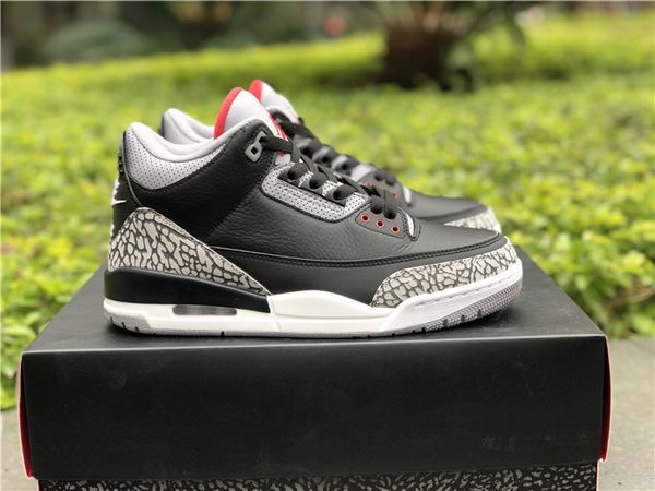 

New 3 black cement retro men ba ketball hoe port training running neaker