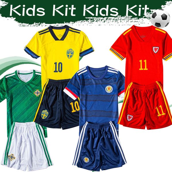 2019 Kid Kits 2020 National Football Team Sweden Scotland Jersey