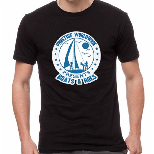 BOATS AND HOES MENS T SHIRT WILL SLOGAN STEP BROTHERS HUMOUR TOP