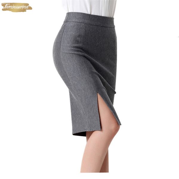 

new skirt sp5602 women formal work wear skirts ladies high waist mini pencil 7 colors stretch package hip, Black