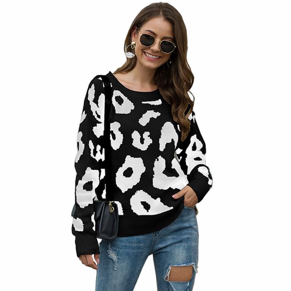 

a13new winter clothes women popular fashion ladies sweaters plus size sweater female knitted sweater outwear jumper quality, White;black