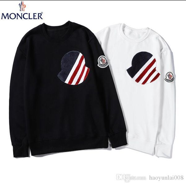 

europe paris 2020 new men women lovers clothing hoodies hip hop sweatshirts sellers classic tracksuit fashion round neck hoodies, Black