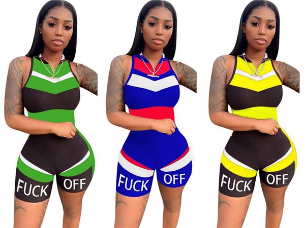 

2020 summer deep v printing jumpsuits fashion womens casual holiday sleeveless package hip nightclub jumpsuits & rompers #58408, Black;white