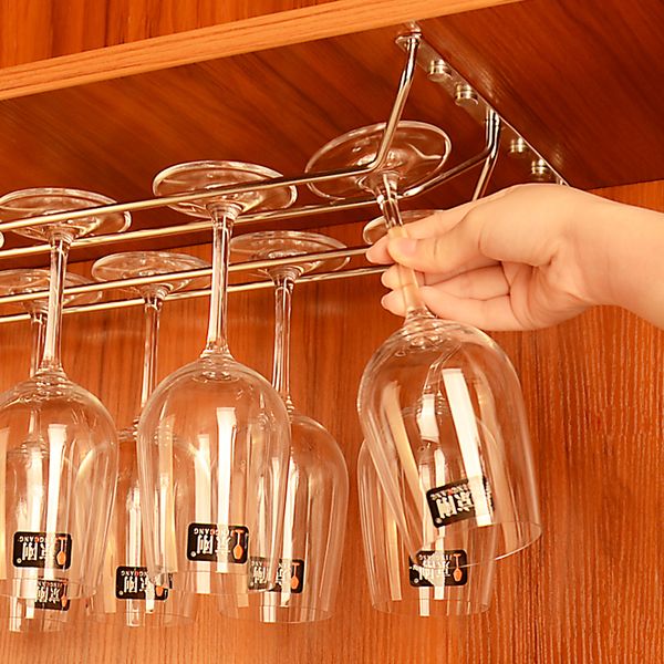 

304 stainless steel under cabinet mount wine glass rack stemware holders hanger