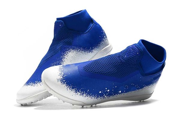 

boutique mens high football boots phantom vison academy ic/tf soccer shoes phantom vsn indoor tf white blue turf soccer cleats