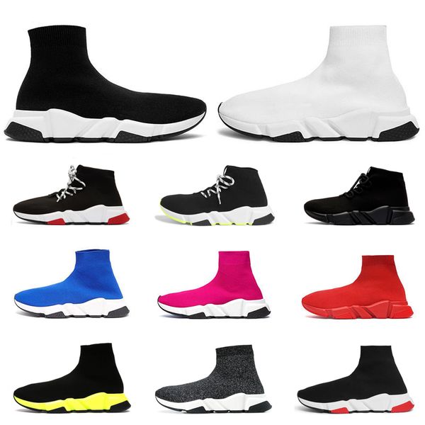 

2020 sock designer shoes for men women luxury fashion speed sneakers triple black white graffiti clear sole vintage mens trainer sports shoe