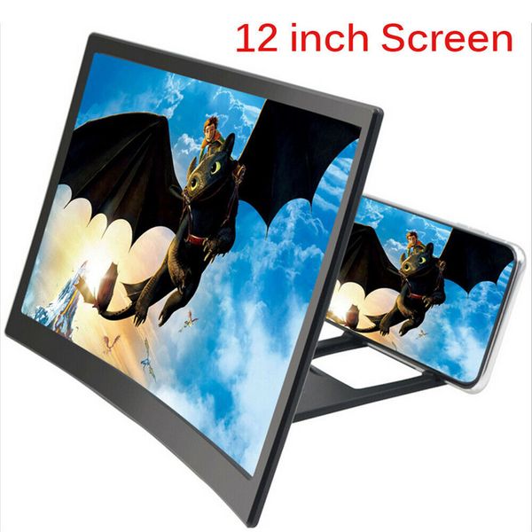 

3D Mobile Phone Screen HD Magnifier Video Amplifier Smartphone Stand Bracket 12 inch Phone Amplifier Holder