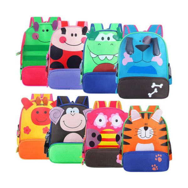 

8 color kids boys girls baby cute cartoon backpack kindergarten schoolbag travelling bag baby girl boy backpacks school bag