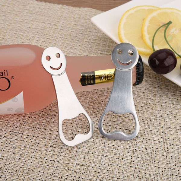 Criativo prático Smiley aço inoxidável abridor de garrafas de Metal Cozinha Beer Início Ferramenta Wine Fast Shipping NO309