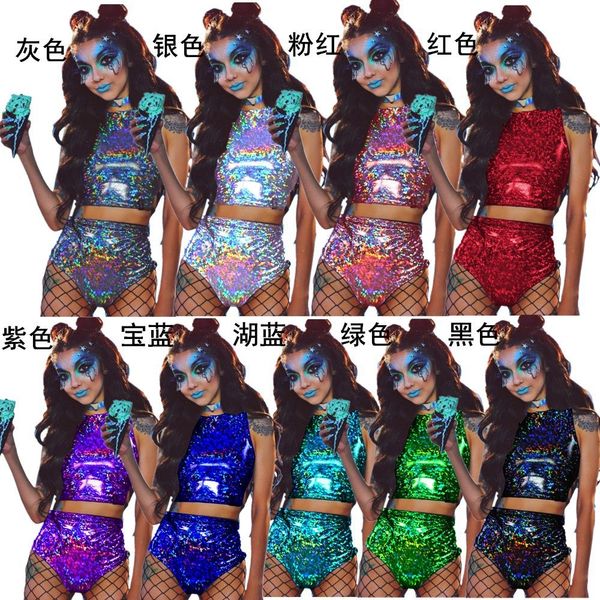 

2019 colorful laser rope split zl.1815 2019 colorful laser rope split swimsuit swimsuit zl.1815, White;black