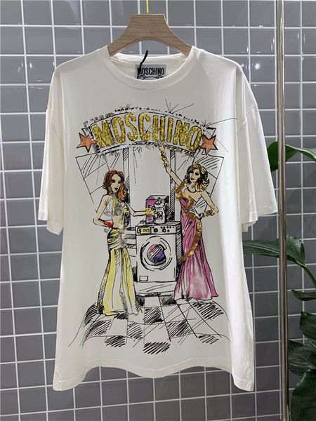 

20fw new arrival brands moschinoss tshirt girls printing cotton tee shirt men women streetwear sweatshirt outdoor t-shirts sell 2.4, Gray;blue