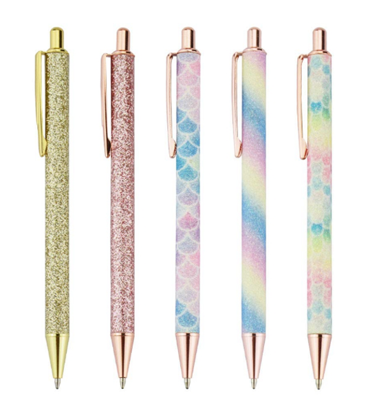 

10 pcs crystal pen diamond ballpoint pens stationery ballpen caneta novelty gift office material school supplies 1.0mm, Blue;orange