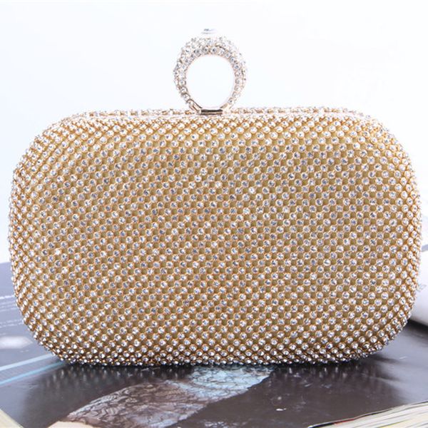 

evening clutch bags womens purse wallet handmade diamond evening clutches creative ring holding lady dinner bag