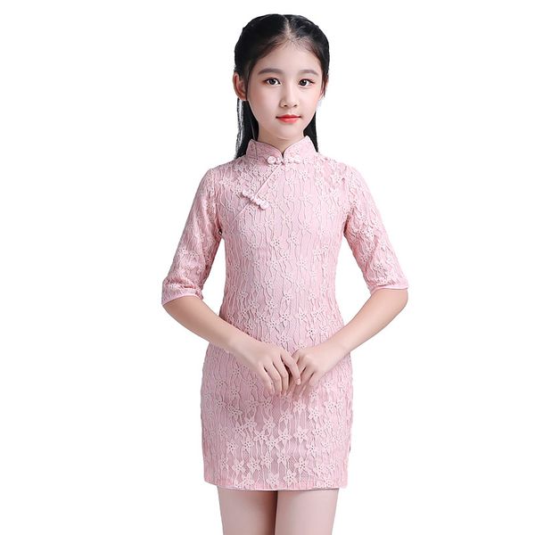 

цветочные младенца qipao девушки одеваются чи-pao cheongsam китайский дети кружева бальные платья девушки одежда свадебное платье принцессы, Red;yellow