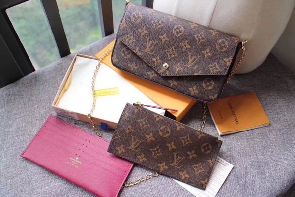 

three-piece set gold chain bag for women real leather canvas totes shoulder bag for ladies size 21/11/2cm