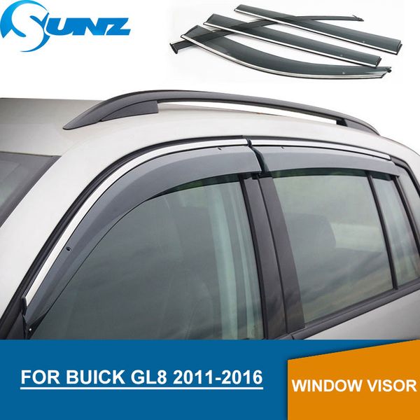 

window visor for buick gl8 2011-2016 side window deflectors rain guards for buick gl8 2011 2012 2013 2014 2015 2016 sunz
