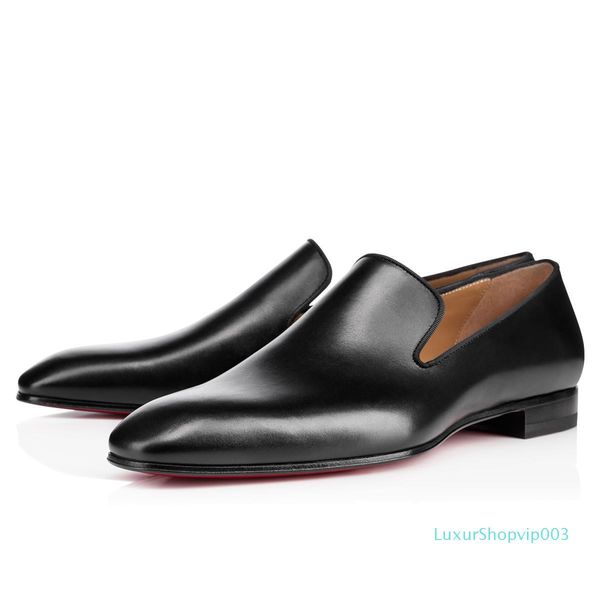 

brand red bottom loafers luxury party wedding shoes designer black patent leather suede dress shoes for mens slip on flats