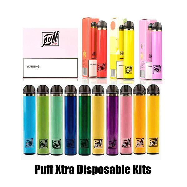 

Новые Puff Xtra Одноразовые Vape Pen 1500puffs 5мл Предварительно заполненные картриджи Тележки Бобы Starter Kit Испарители электронной Cigs Bar System Device Vapor