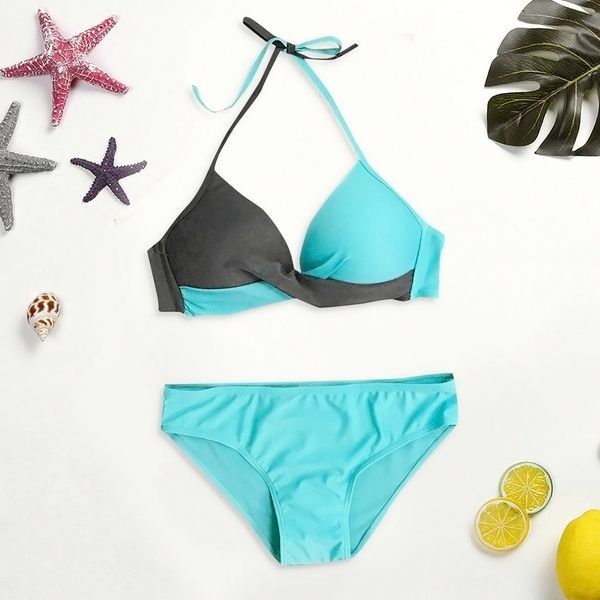 

swimwear women casual plus size swimwear bandage bikini set swimsuit bathing suit beachwear y531