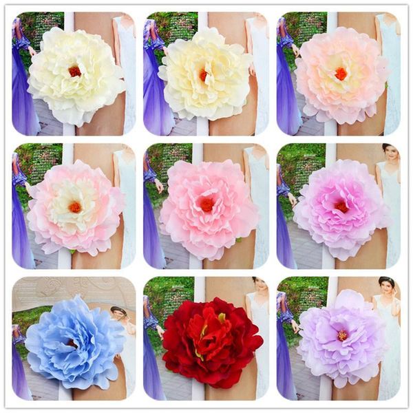 

50pcs artificial decorative peony heads simulation diy silk flower head for wedding home party decoration flowers 13cm