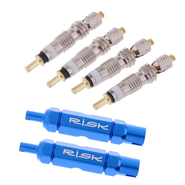 

4x presta valve core tubeless french cores remover tool tire components