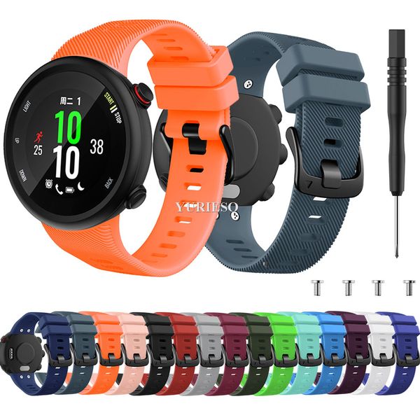 Cinturino in silicone originale per Garmin Forerunner 45 45s Smart cinturino cinturino sportivo cinturino di ricambio cinturino colorato antigraffio