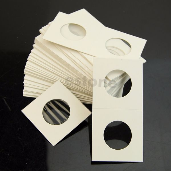 

50pcs 17.5mm-40mm монет держатели для хранения клип случае бумажные пакеты флип 2х2 переворачивается бумажные платы коллекция монет home dec