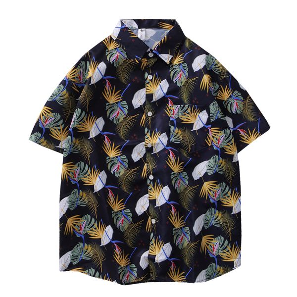 

мужской дизайнер xia weiyi 3d европейский код костюм рубашка цветок кардиган цифровая печать пара свободная рубашка, White;black