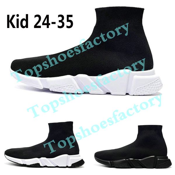 

balenciaga kid sock shoes luxury brand носки обувь спорт спортивная открытая повседневная эластичные кроссовки для мальчиков для девочек диз, Black