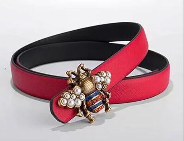 

fashionable designer belts luxury belt brand belts womens little bees smooth buckle black brown optional belt width 25mm high quality