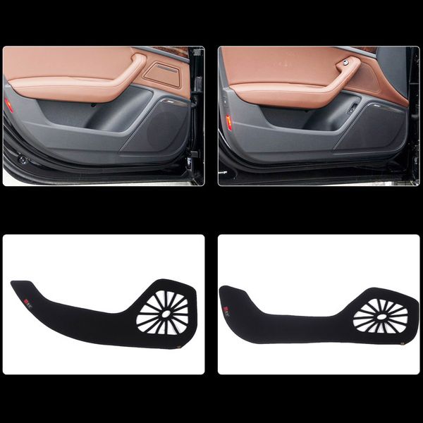 

4pcs fabric door protection mats anti-kick decorative pads for a6 2011-2015