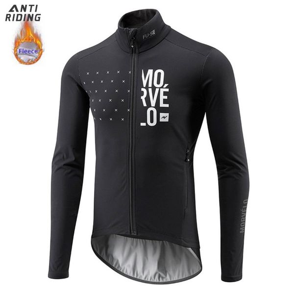 

2020 morvelo winter thermal fleece bicycle long sleeve cycling jersey men clothing pro team outdoor bike clothing ropa ciclismo, Black;red