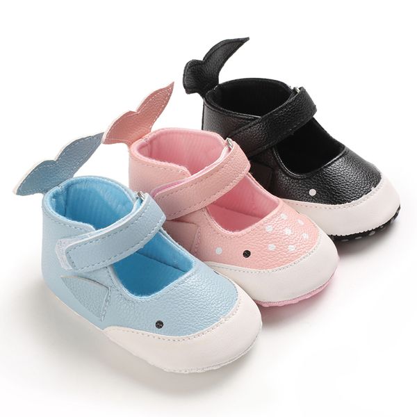 

cute cartoon fish tail baby boy girl shoes pu leather newborn baby moccasins shoes soft soled non-slip crib first walker