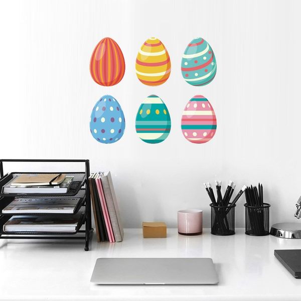 

easter wall sticker happy easter eggs home decoration cartoon removable sticker for wall window decor bedroom living room decora