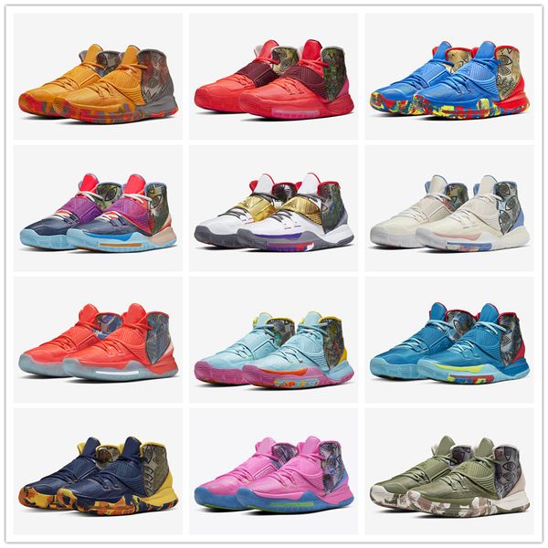 

men kyrie 6 pre-heat shanghai beijing guangzhou designer sneaker kyrie 6 nyc miami houston heal the world basketbal shoes cq7634-409-401-601