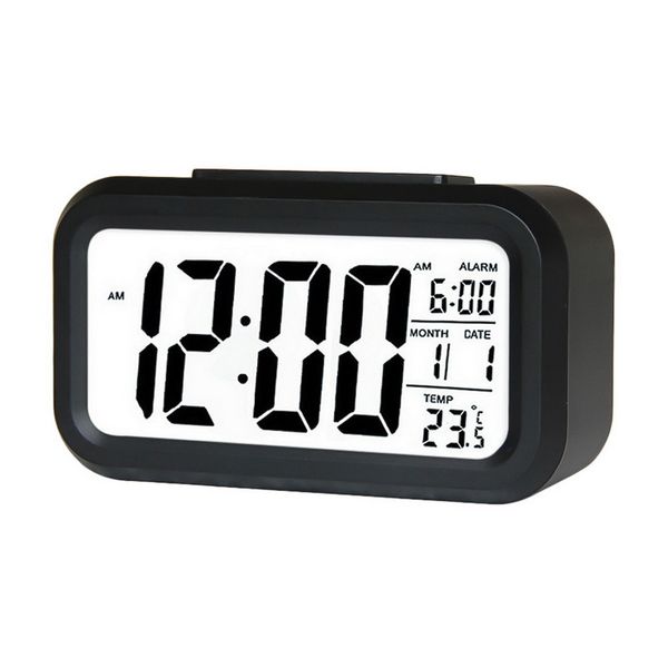 

led digital alarm clock electronic smart mute clock backlight display temperature calendar snooze function alarm for home