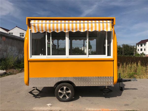 

food truck food trailer concession trailer 280x200x230cm orange