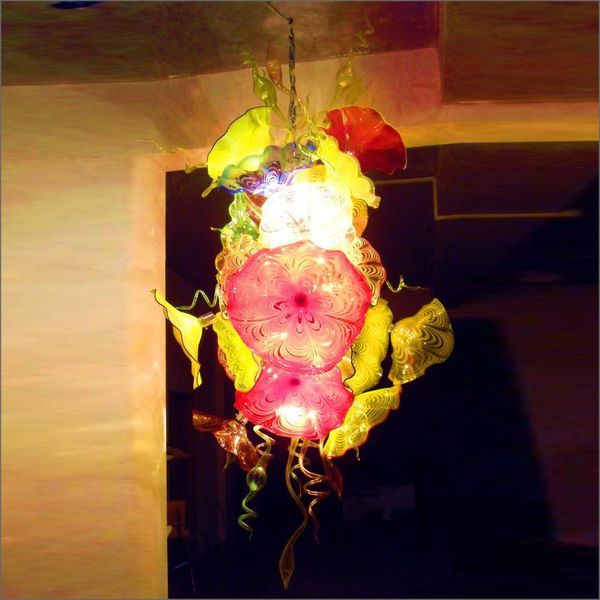 

ac 110v 120v 220v 240v customized colored mouth blown glass chandelier lightings ceiling decorative murano glass pendant lights