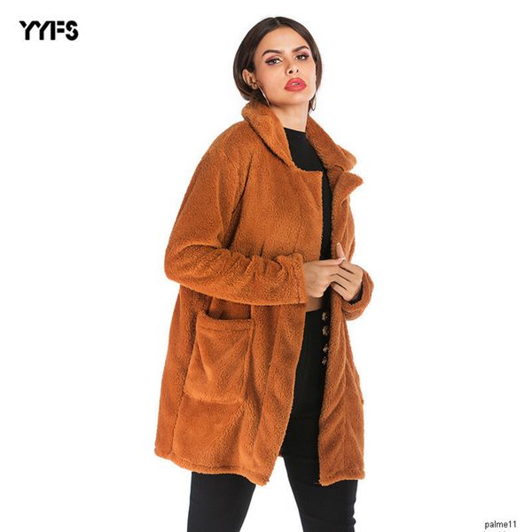 

женские дизайнерские осенние повседневные длинные лацканы двухстороннее шерстяное пальто, Gray