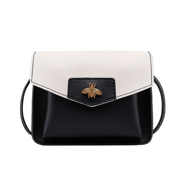 

женская контрастная ламинированная сумка через плечо