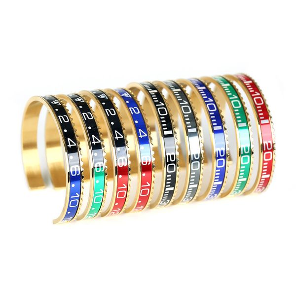 

selling luxury wristband italy stylish stainless steel mens cuff bangles submarine bracelet, Black
