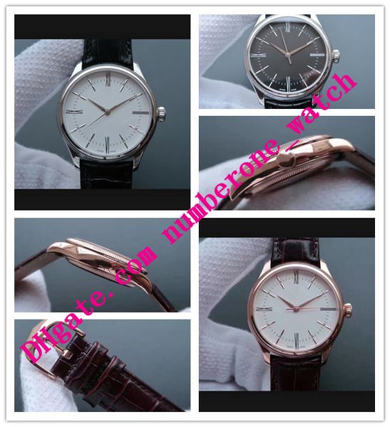

Bestselling Men Wristwatches 39mm 50505 50509 White Black Leather 316L Asia 2813 Movement Mechanical Automatic Leather strap Mens Watches