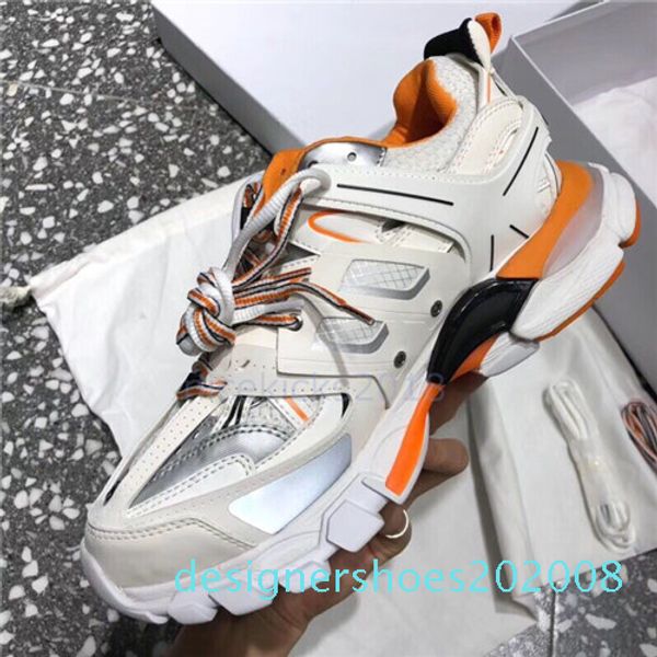 

paris 17fw fashion lux designer dad shoes triple s men women casual shoes track 3.0 sneakers espadrilles chaussures de sport pour hommes d08, Black