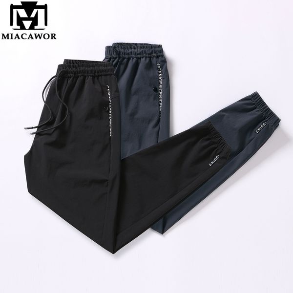

new men casual pants elastic joggers sweatpants spring pantalones hombre plus size trousers tracksuit bottoms k116, Black