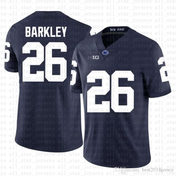 

Penn State Nittany Лев 26 Saquon Barkley Американский футбол Джерси 10 Том Брэди 97 Ник Боза Джерси синий