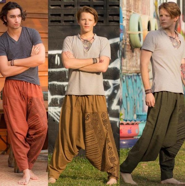 

Mens Plus Size Pants Casual Loose Solid Pants Relaxed Male Leisure Trousers Spring New Clothing